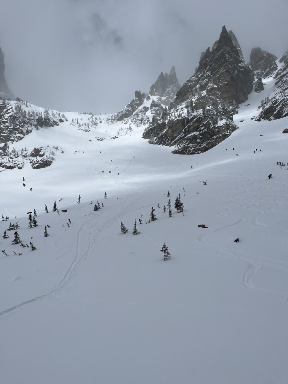 An avalanche incident in Rocky Mountain National Park involved a group of seven. This incident occurred in the Dead Elk Couloir on April 20 involved multiple groups traveling in close proximity