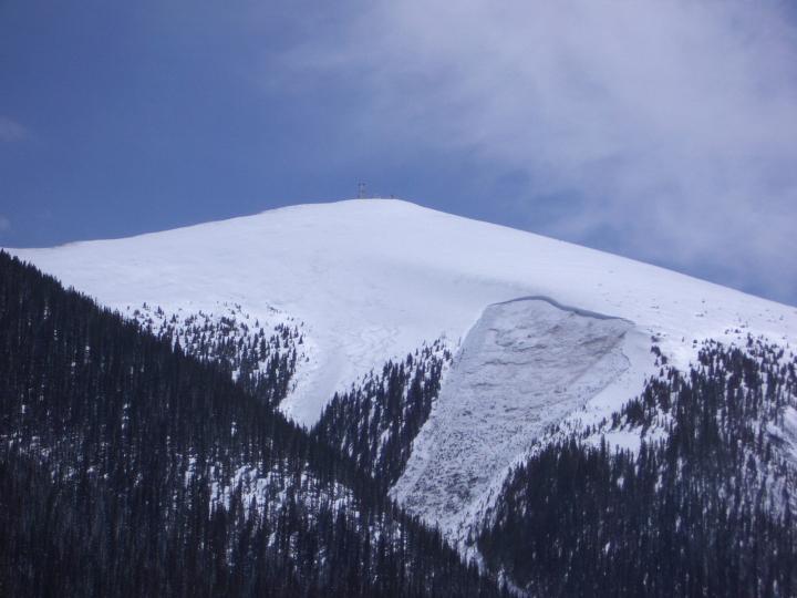 A snowboarder triggered this Deep Persistent Slab near treeline, well down in the path.